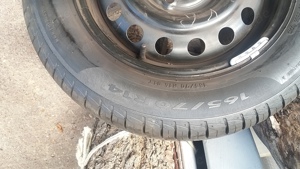 4 Reifen Räder 165 70x14 81T auf sgt. Nissanfelge s.Bilder+Text Bild 2