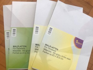 Malplatten für Ölmalerei und Ölpastelle