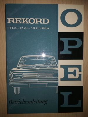 OPEL Rekord B Betriebsanleitung neu