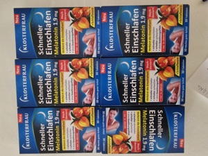 6x 30 Tabs Melatonin 1,9mg Klosterfrau. Hoch dosiert. MHD: 7-25 für Einschlafen, Jetlag 