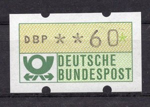 (0037) BUND Automatenmarke 0,60 DM ** portofrei mit Nr. 0335