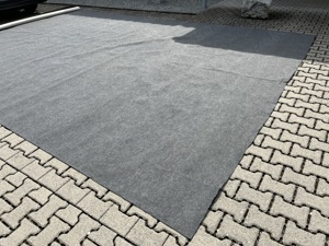 Messeteppich Teppich Brandklasse B1 (6 x 4m) dunkelgrau benutzt anthrazit