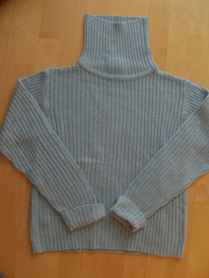 süßer Strick-Pullover, Gr.152, hellblau mit Silberfäden