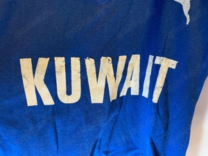 Kuwait SC Sir Geoff Hurst Worn Blue Football Shirt Short Sleeves