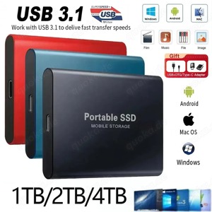 Tragbare SSD 1TB Original Festplatte externe 2TB   4 TB Festplatte USB 3,1 Typ C Hochgeschwindigkeit