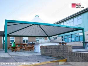 Pavillon 9x9 Überdachung Gazebo Pagodenzelt Festzelt Pvc Dach Restaurant Café Terrassenüberdachung Bild 10