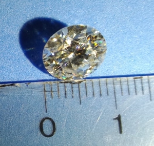 Diamant Moissanit 9 mm 3 Karat D Brillant schliff LUPENREIN GRA