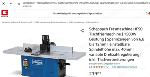 Scheppach Tischfräsmaschine HF50 