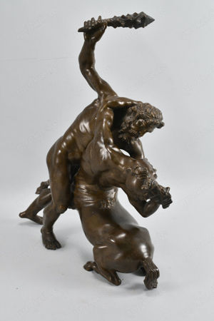 Bronze Figurengruppe Herkules tötet den Zentaur