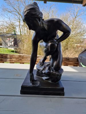 Bronze Wasserschöpferin 59 cm von Emil Cauer 1867-1946 Bronzefigur Original