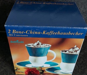 Kaffeebecher, Bone-China-Becher, neu, abzugeben 