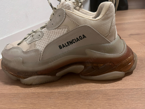 balenciaga triple s clear sole für herren in weiß