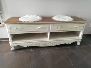 Schrank Lowboard Shabby Shic Holz Sideboard Kommode TV Regal Wohnzimmer Möbel