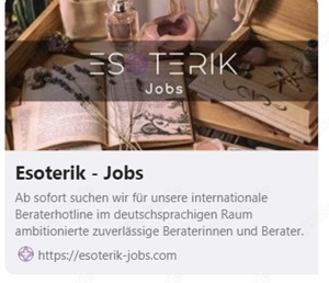 Berater für Esoterik-Jobs gesucht