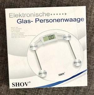 SHOV Personenwaage Waage Glas Digital Rund - NEU OVP