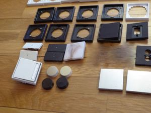 1 Paket Jung LS990 Schalter-Abdeckungen, Rahmen braun, silber, weiß und Einzelstücke Bild 2 1 Paket Jung LS990 Schalter-Abdeckungen, Rahmen braun, silber, weiß und Einzelstücke Bild 2