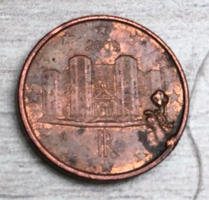 1 Cent münze Italia 2009 Fehlprägung