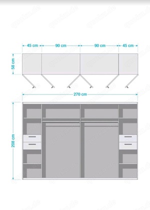 Drehtürenschrank kaum 1 jahr alt