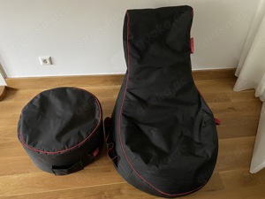 ("Gaming"-)Sitzsack mit Fußablage Hocker Made in Germany