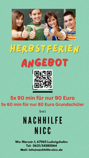 Herbstferien Angebot bei Nachhilfe NICC