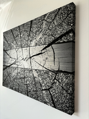 Modernes Wandbild Leinwand 100x75x5cm schwarz weiß Bild 2