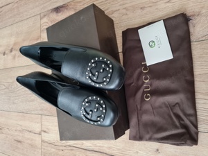 Gucci Damen Mokassins Loafer Schuhe Gr. 37 Neu