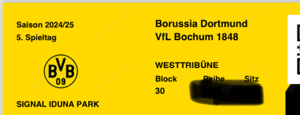 2-6 Tickets Borussia Dortmund BVB - VFL Bochum.