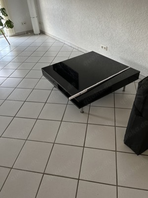 Ikea Tisch schwarz 95 x 95 cm , 2 Schubladen 2 Fächer