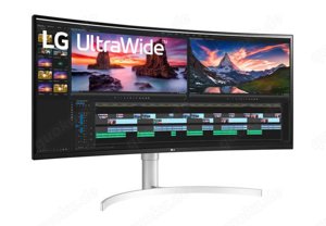 LG UltraWide 38WN95C 38 Zoll Nano IPS Curved Gaming Monitor   Weiß Silber