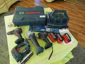 Bosch Professional 18v Set Stichsge Winkelschleifer Drehschlag+Akkuschrauber 1A