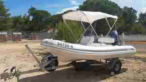 Boot Festrumpfschlauchboot Grand N 420 SL mit Yamaha 50PS und Brenderuptrailer , Fahrbereit  