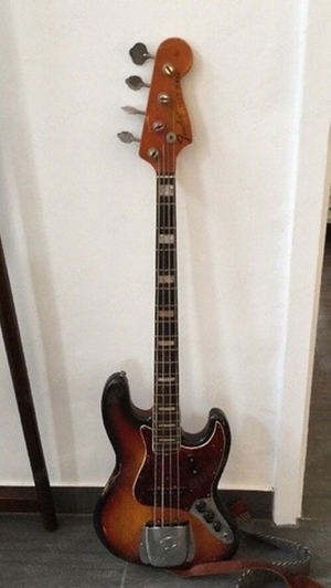 Vintage 70s Fender American Jazz Bass Guitar Rare 3-Color