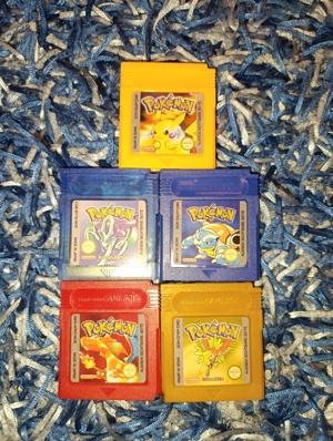 Pokemon Reproduktionen Gameboy Nintendo Gelb, Blau, Rot, Kristall, Gold