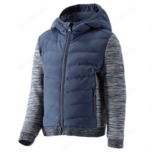 Engelbert Strauss Hybrid-Kapuzenstrickjacke Gr. 134 140 blau