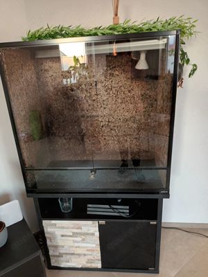 Exo-Terrarium mit Zubehör und Unterschrank 