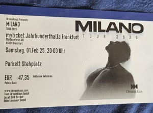 Milano Tickets Frankfurt 1.2.2025 Stehplatz 