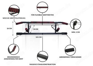 GYMFORMANCE Klimmzugstange Set inkl. Schlingentrai