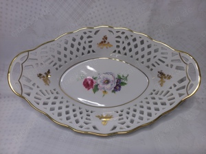 Porzellanschale oval (25 cm) von Winterling,Blumenmuster, neuwertig