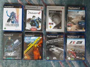 Playstation PS 2 - Konsole + 2 Controller + 8 Spiele - gut erhalten und voll funktionsfähig 