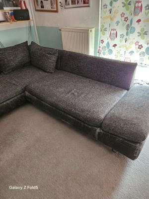 Verschenke unsere Leder stoff Couch 