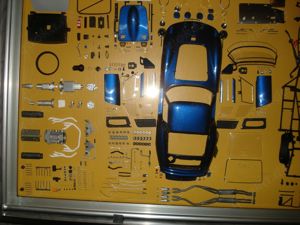 118 CMC Bauteile Display 17 Ferrari 250 GTO blau mit OVP