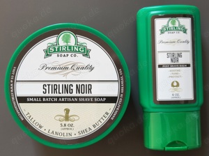 Rasierset Stirling Noir: Rasierseife und Postbalm Aftershave Balm