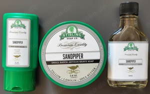 Rasierset Stirling Sandpiper: Rasierseife, Aftershave und Postbalm Aftershave Balm