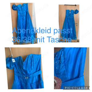 Ballkeid   Abendkleid blau mit Tasche