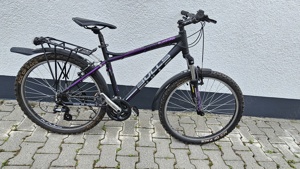 Mountainbike Damen Mädchen 26 Zoll lila metallic anthrazit matt