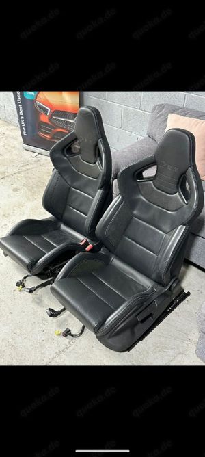 audi rs3, s3, r32, r8, ttrs recaro heated wingback bucket seats rs3 logo, rare