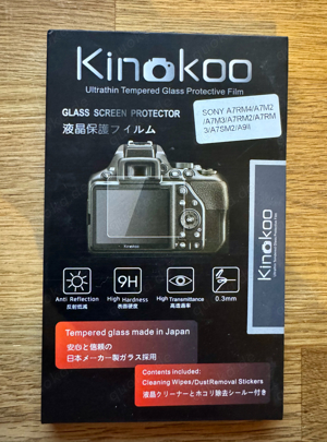 Kinokoo Panzerglas für Sony Alpha 7 Reihe