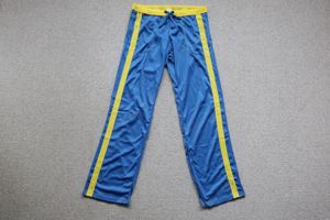 Workout Fitness Sweatpants Hose blau gelb Streifen XL