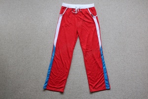 Workout Fitness Sweatpants Hose rot weiß blau Streifen XL