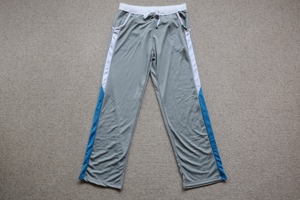 Workout Fitness Sweatpants Hose grau blau weiß Streifen XL